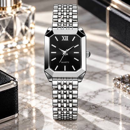 Elvora™ Elegant Rectangular Quartz Watch