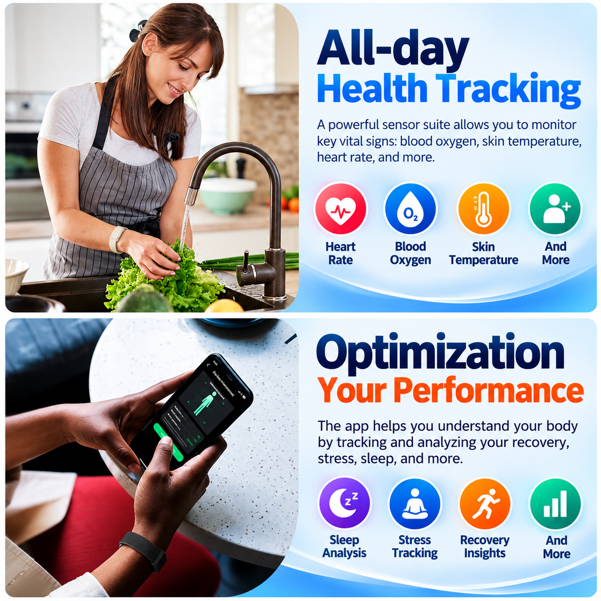Vitala™ – Screenless Fitness & Wellness Tracker