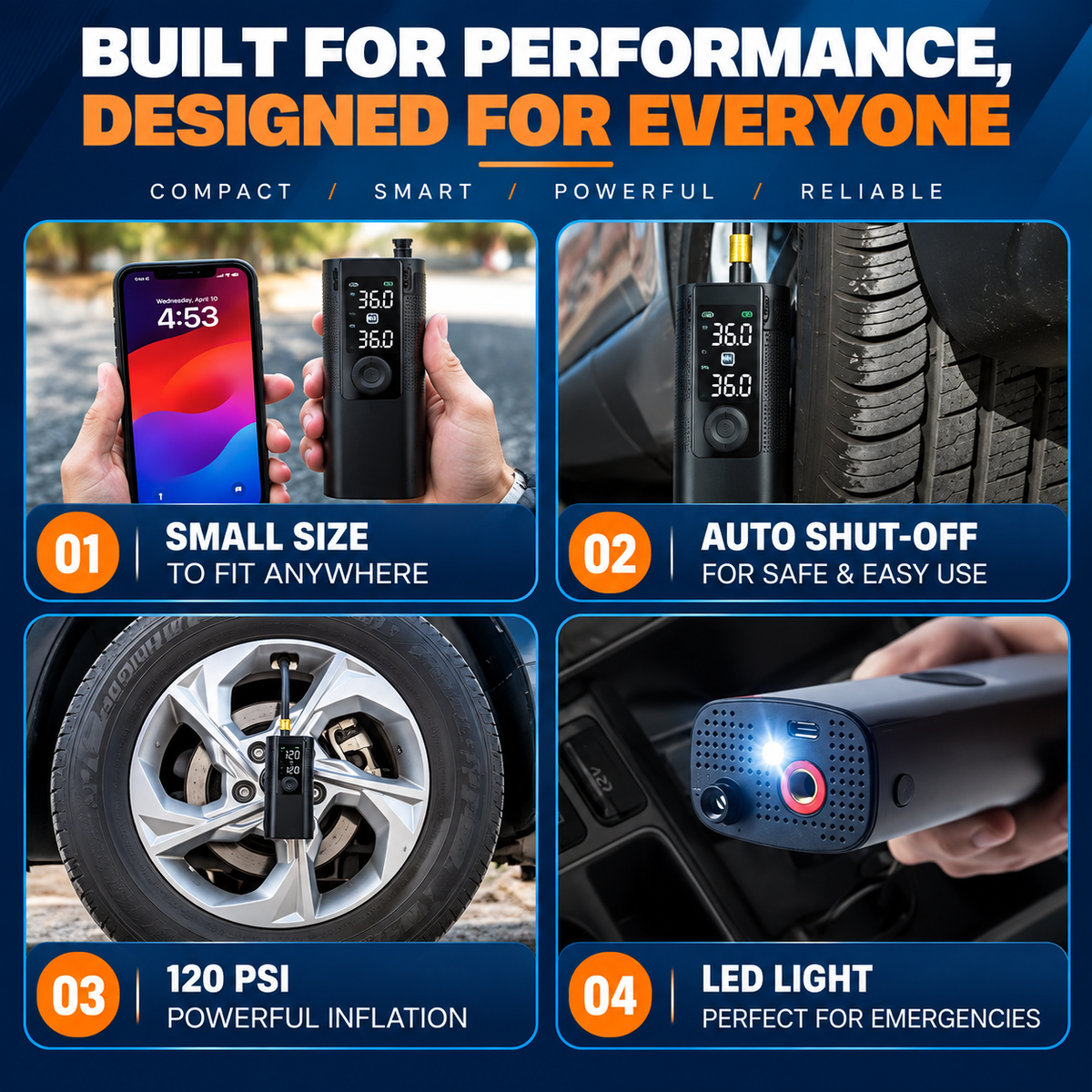 Airora™ – Smart Cordless Tire Inflator