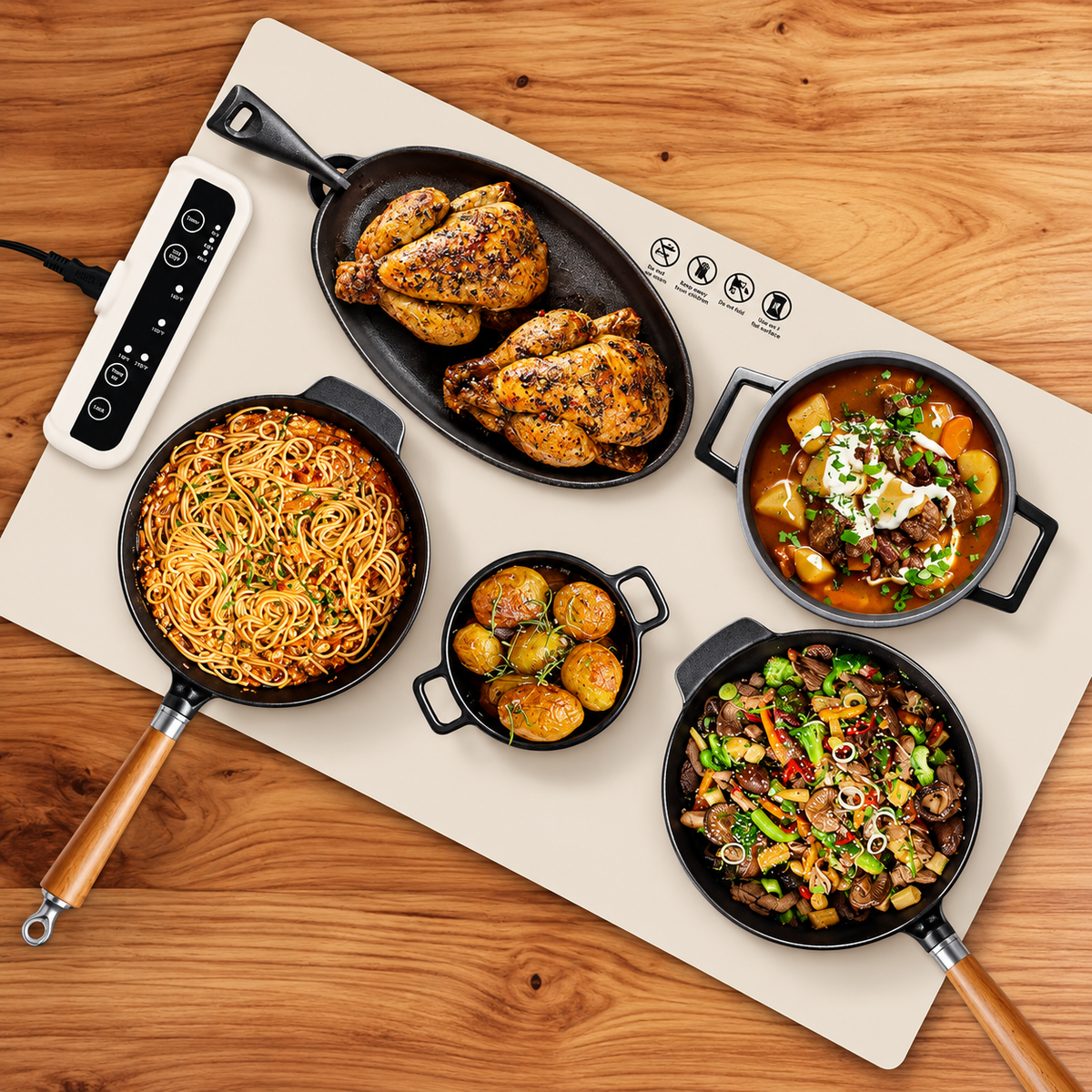 Warmora™ – Smart Roll-Up Food Warming System