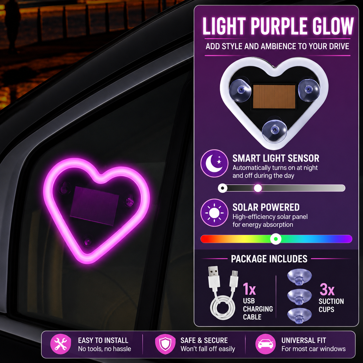 RomanticGlow™ – Solar Heart Light