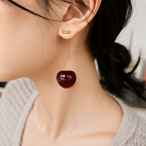 LunaCherry™ Cherry Drop Earrings – 1 Pair