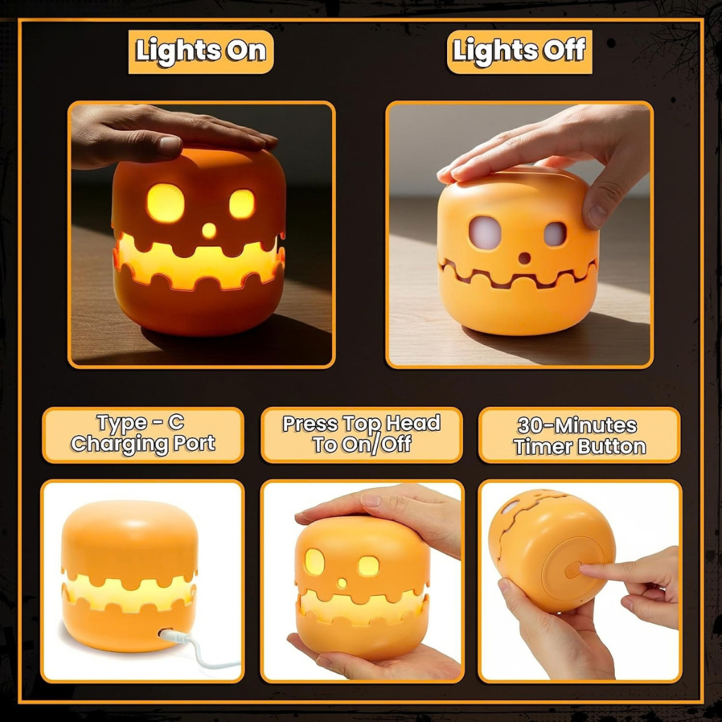 Glowkin™ – Cozy Pumpkin Night Light