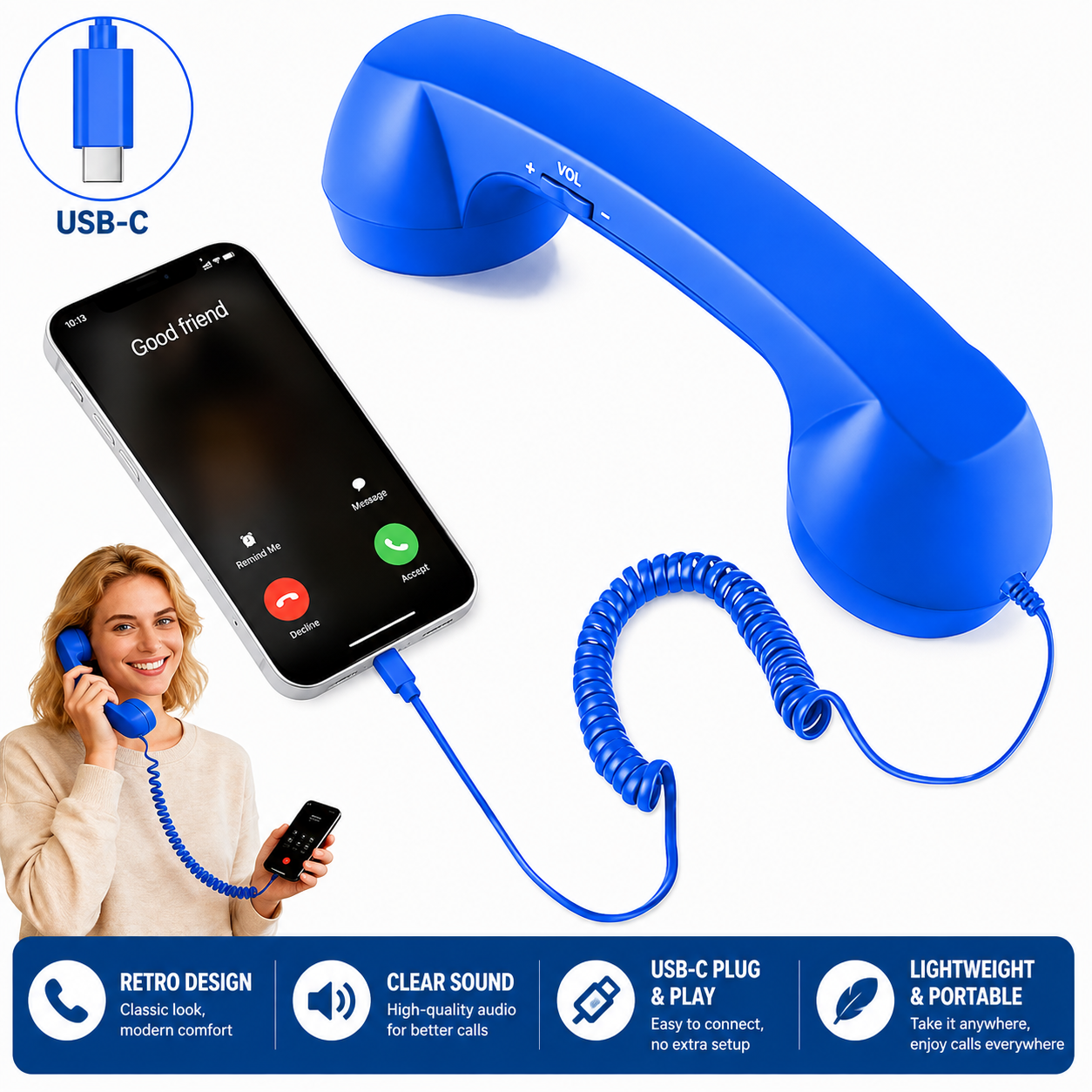 RetroTalk™ Vintage Handset