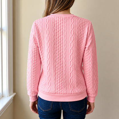 Velmora™ – Elegant Textured Zip Sweatshirt