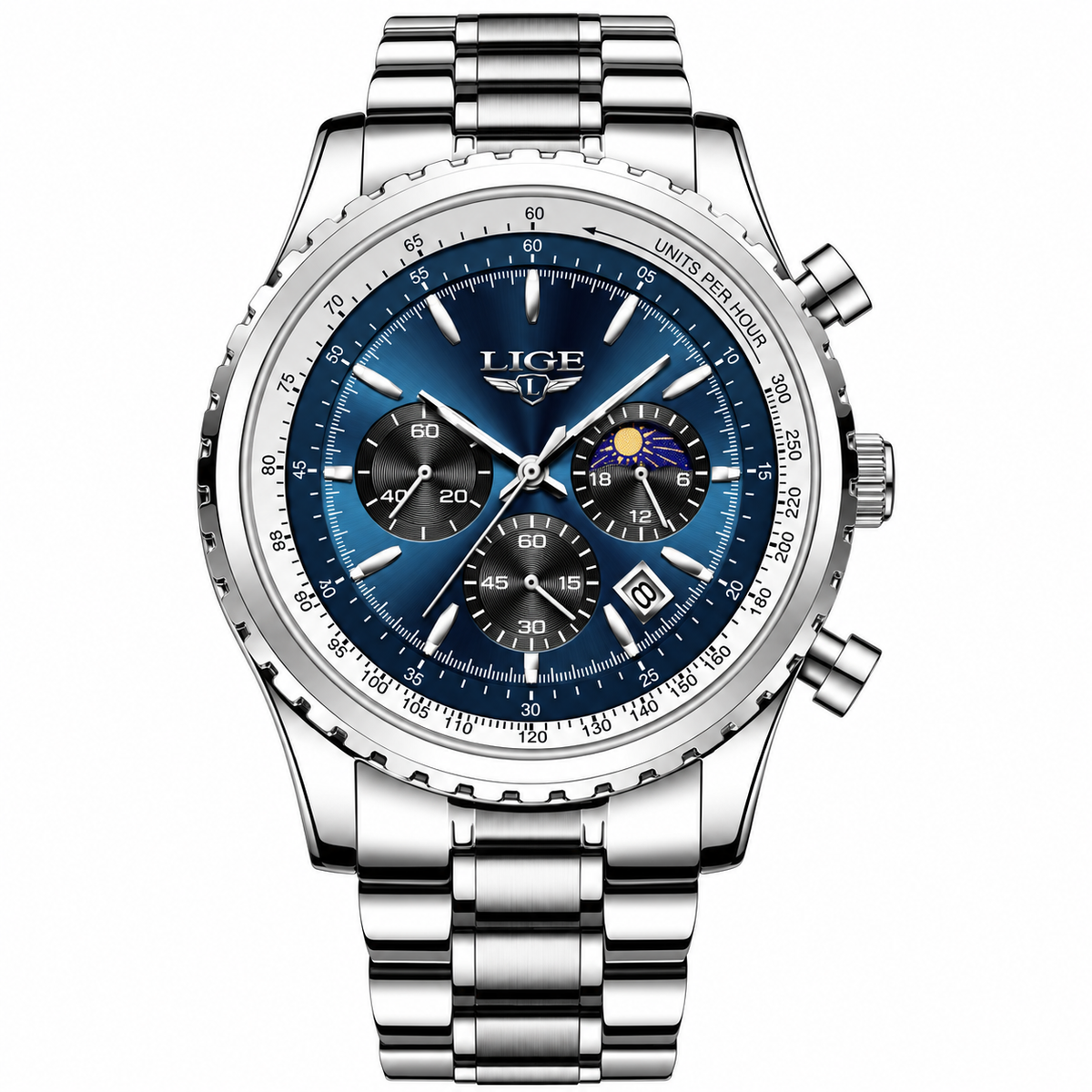 LIGE™ Men's Quartz Chronograph Watch