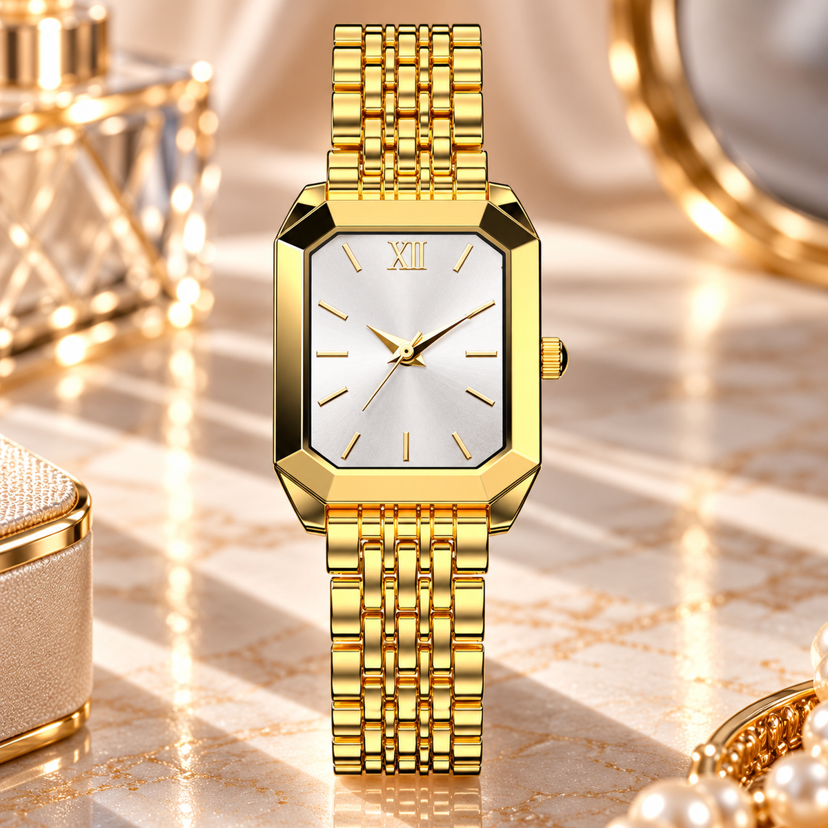 Elvora™ Elegant Rectangular Quartz Watch