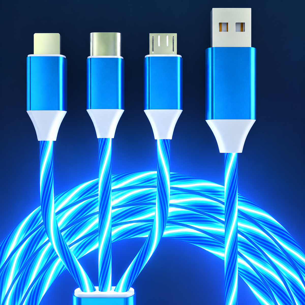 GlowCharge™ – 3-in-1 Luminous Charging Cable
