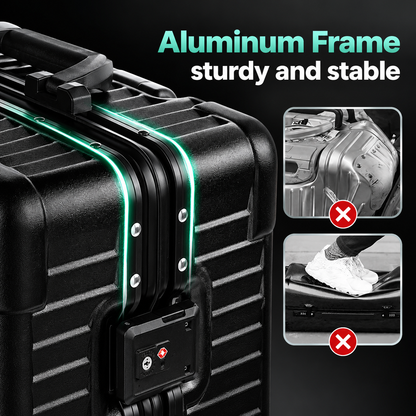 AeroVault™ – Smart Aluminum-Frame Carry-On