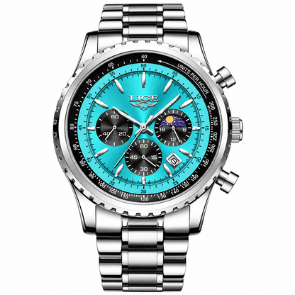 LIGE™ Men's Quartz Chronograph Watch