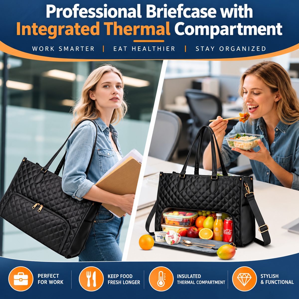 CarryFresh™ – 2-in-1 Work & Insulated Lunch Tote