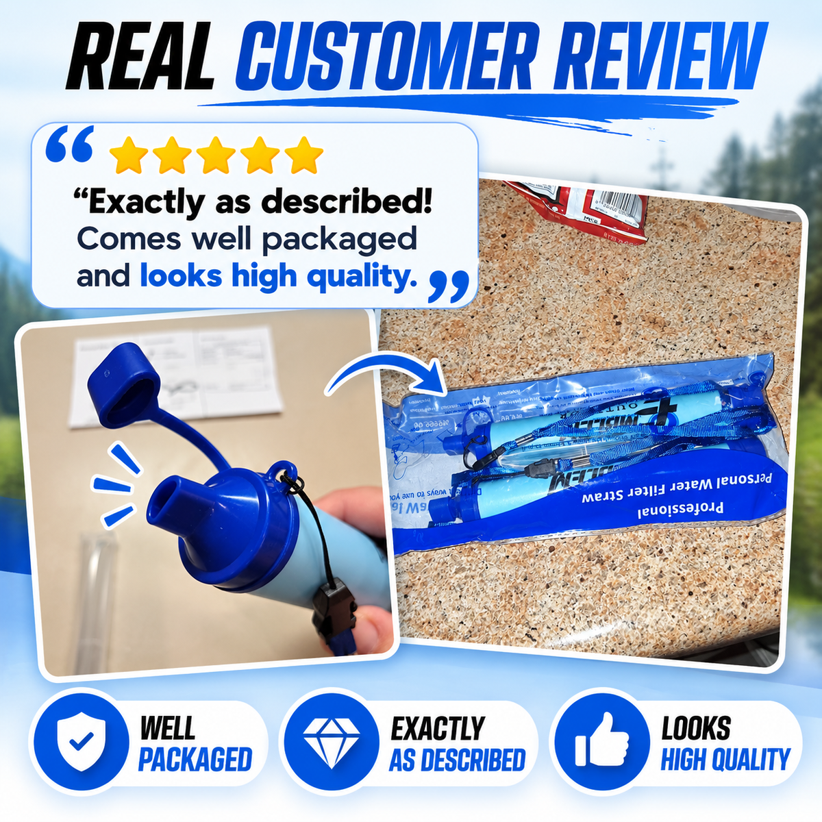 Aquaora™ – Portable Water Filter Straw (2-Pack)
