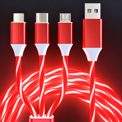 GlowCharge™ – 3-in-1 Luminous Charging Cable