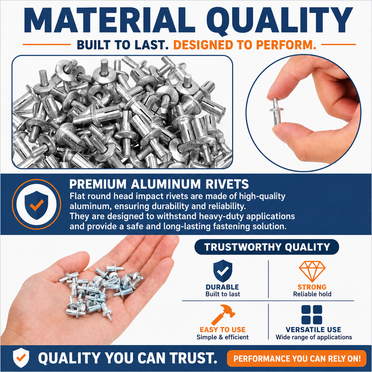 HammerLock™ – Aluminum Alloy Quick-Drive Rivets