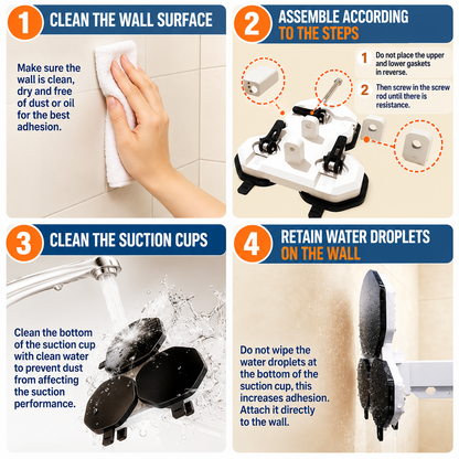 AquaFold™ – Fold-Away Shower Curtain Rod (Curtain Not Included)