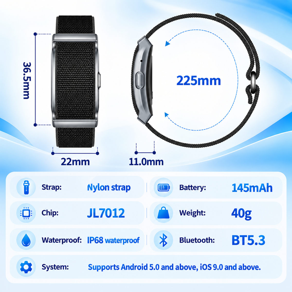 Vitala™ – Screenless Fitness & Wellness Tracker