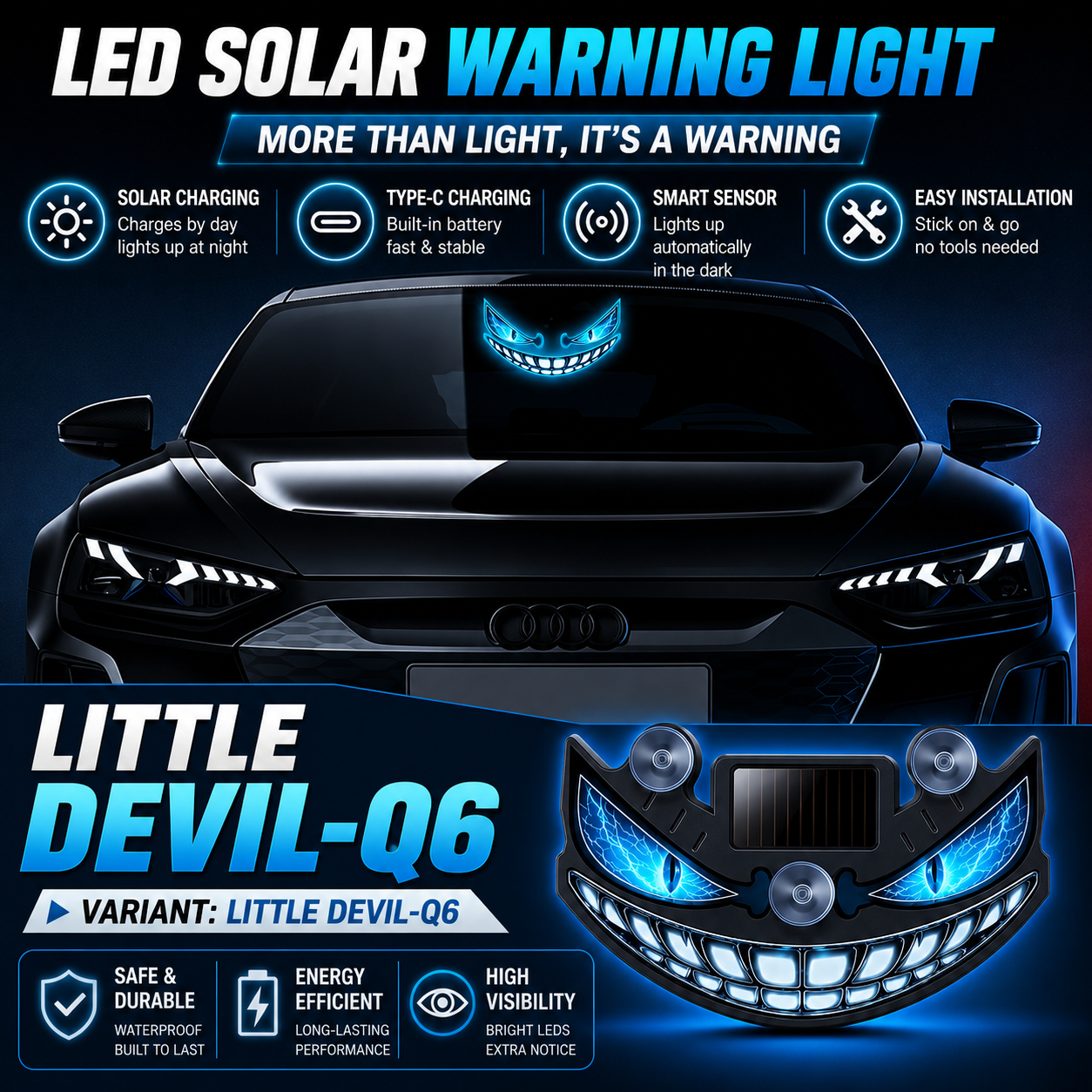 DevilGlow™ Solar LED Car Light