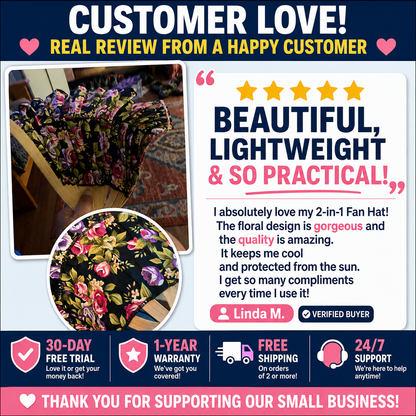 BreezeBloom™ 2-in-1 Fan Hat