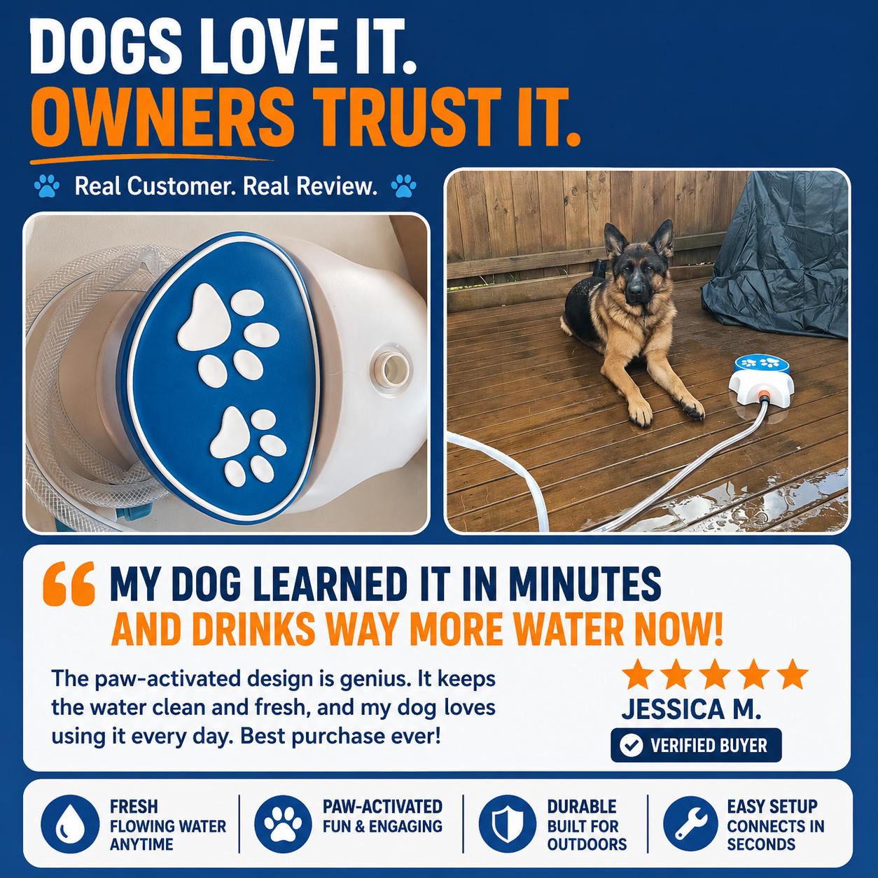 HydroPaw™ Outdoor Dog Fountain