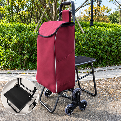 Restora™ – 3-in-1 Shopping Cart & Rest Seat