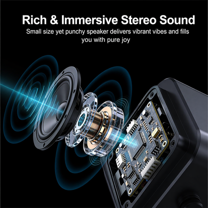 5-in-1 Phone Stand Speaker with RGB Light & Bluetooth