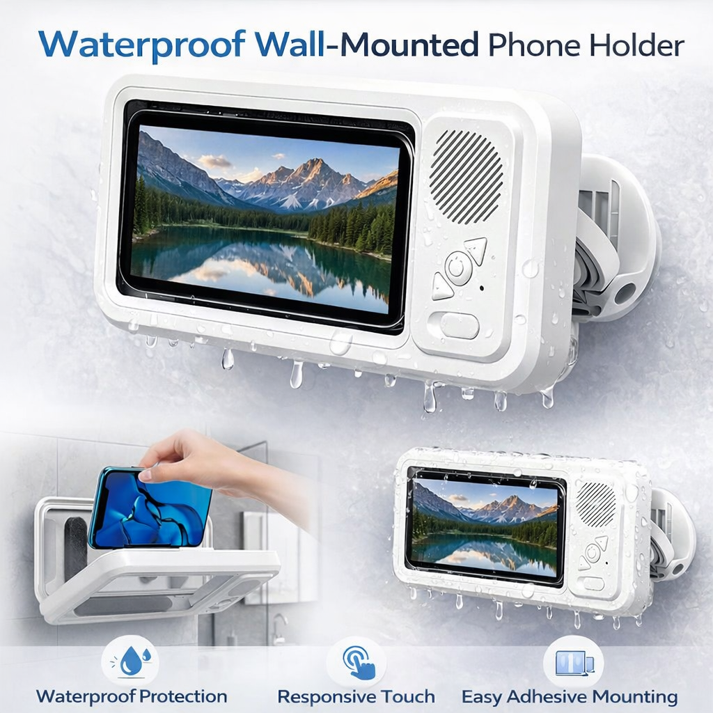 Luvianpros AquaShield Shower Phone Holder