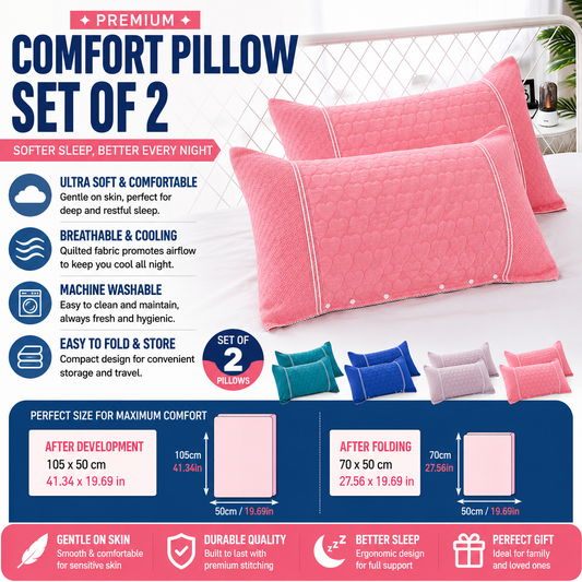 TravelShield™ Hotel Pillow Cover – Set of 2