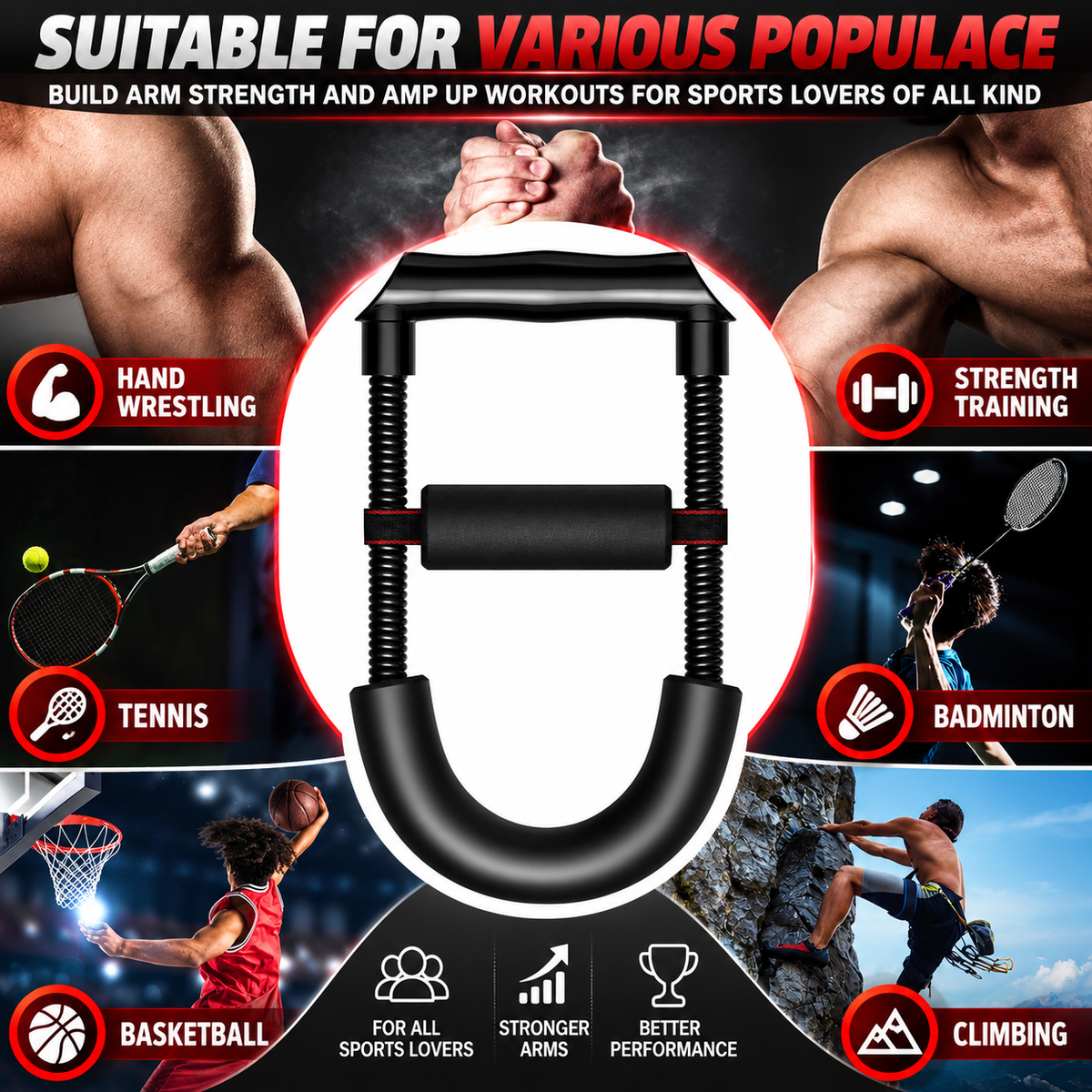 Gripora™ 3-in-1 Wrist & Forearm Training System