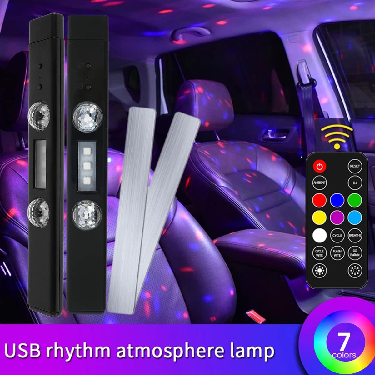 LuxAura™ Smart Car Mood Lights (Set of 2)