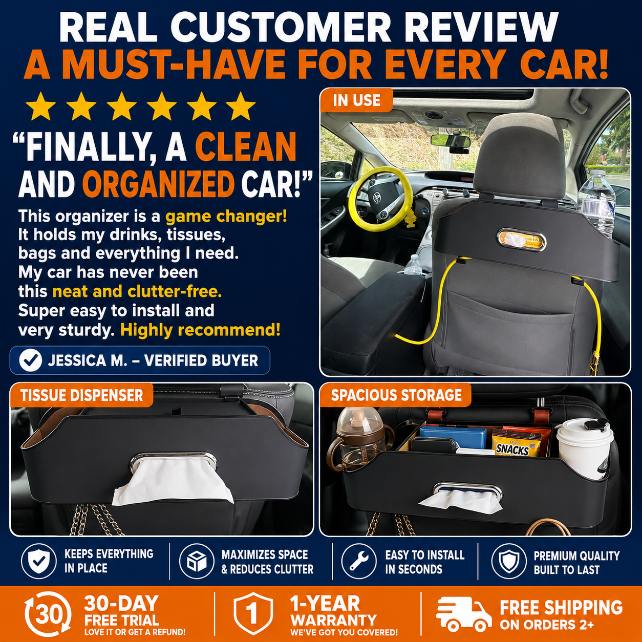 RoadKeeper™ Luxury Seat Organizer