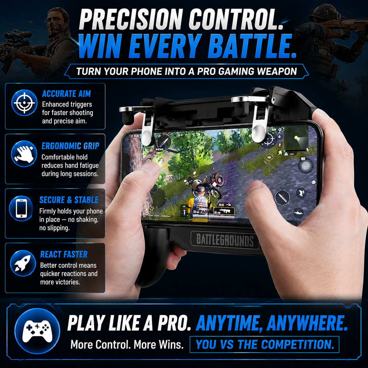 FrostGrip™ 3-in-1 Gaming Controller