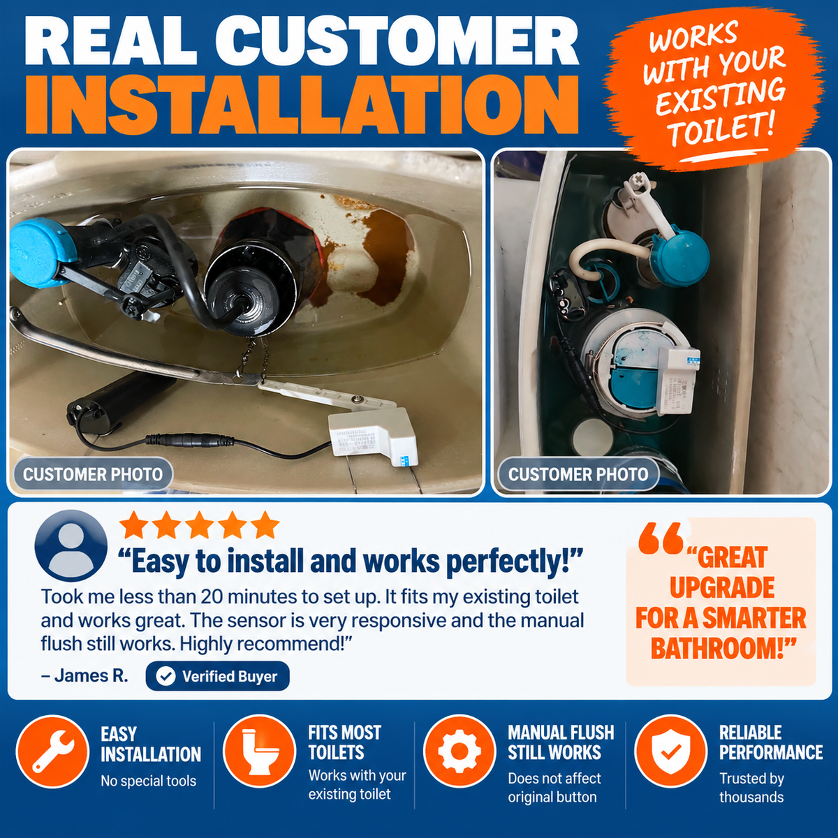 Flushora™ – Touchless Toilet Flush System