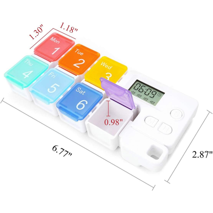 Luvianpros™ 7-Day Weekly Pill Box with Alarm Reminder