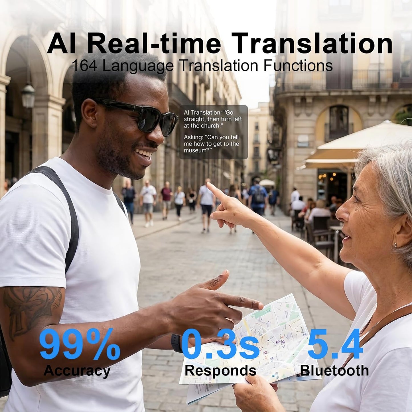 VisionAI™ Pro – AI Smart Camera Glasses