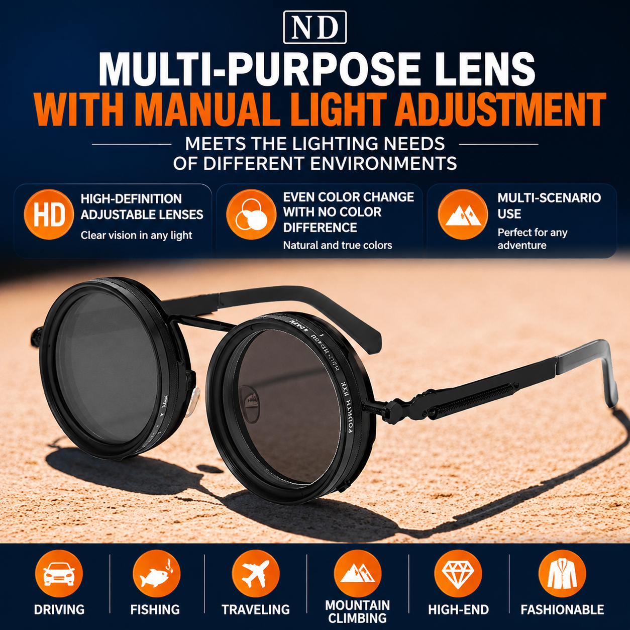 ShadePilot™ Adjustable ND Sunglasses