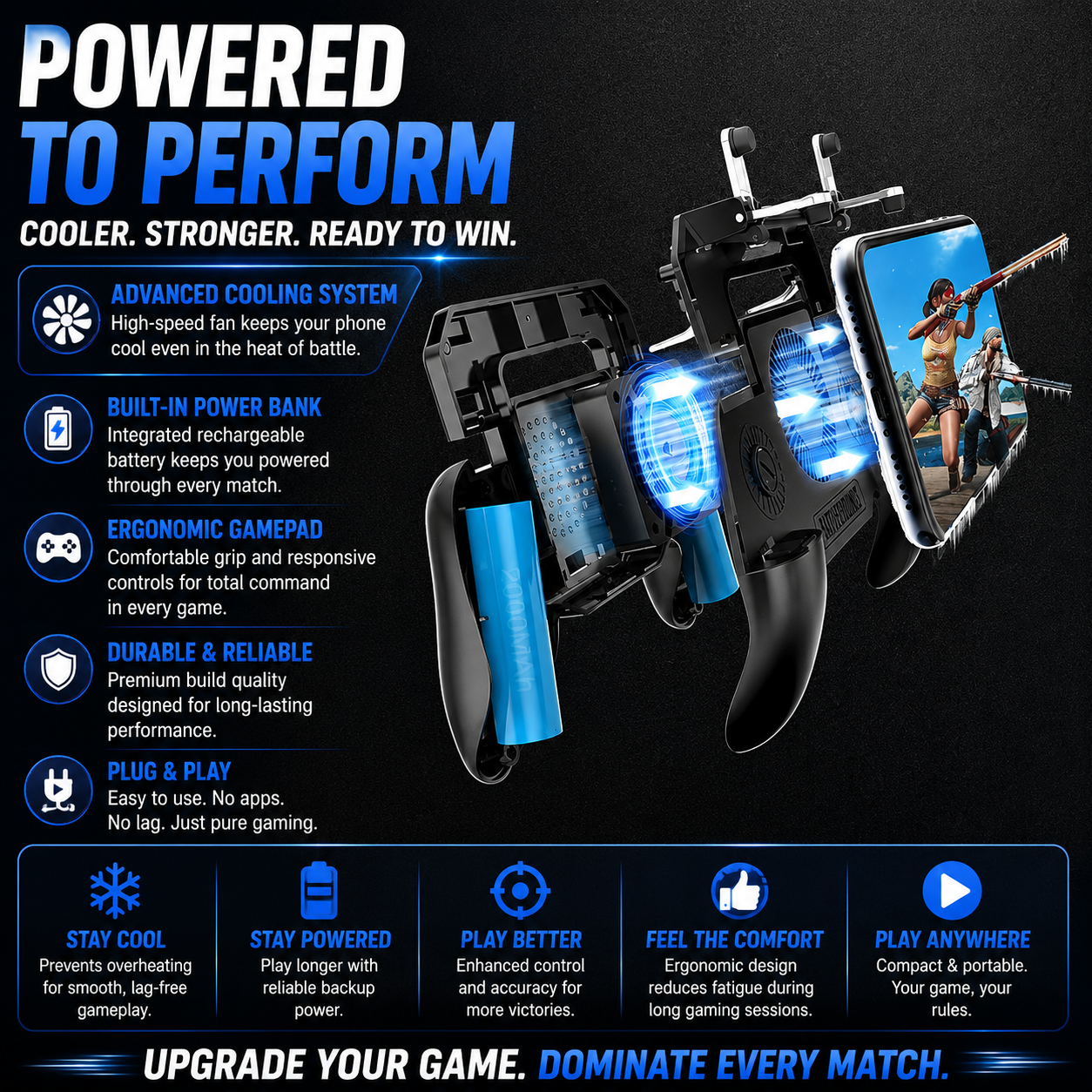 FrostGrip™ 3-in-1 Gaming Controller