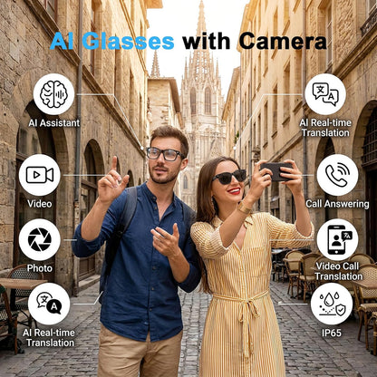 VisionAI™ Pro – AI Smart Camera Glasses