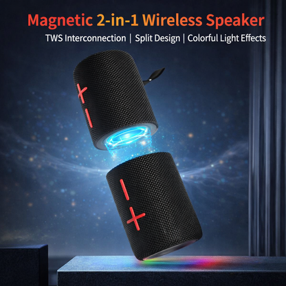 Magnetic Split Bluetooth Speaker with Deep Bass