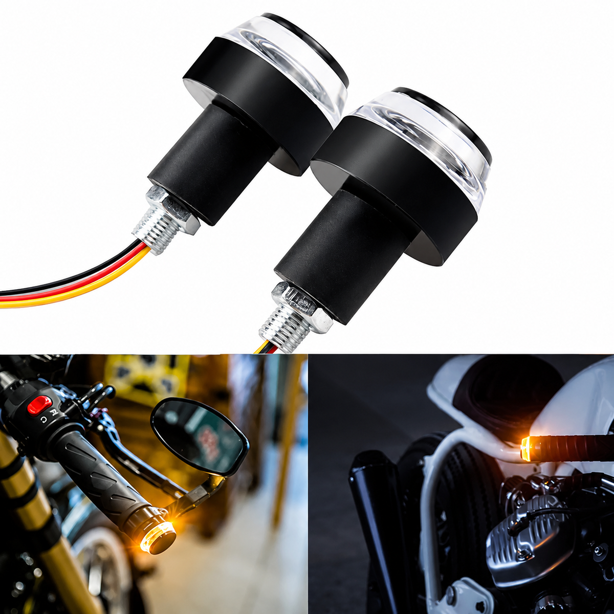 RideGlow™ – 360° Bar-End Signal Lights (2-Pack)
