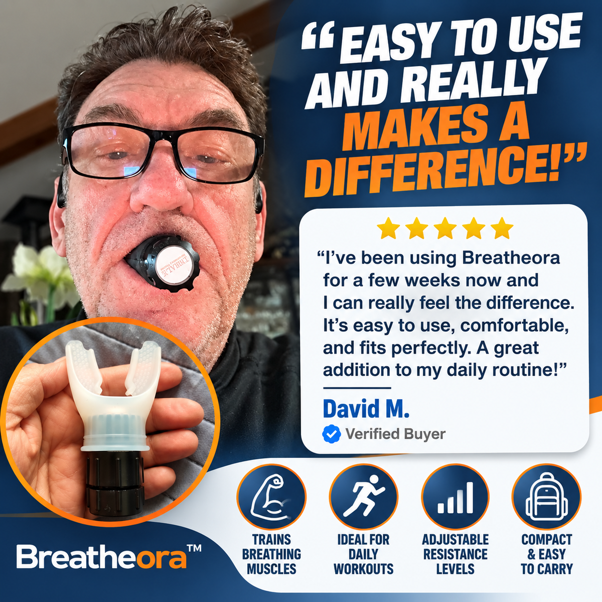 Breatheora™ Adjustable Breathing Trainer