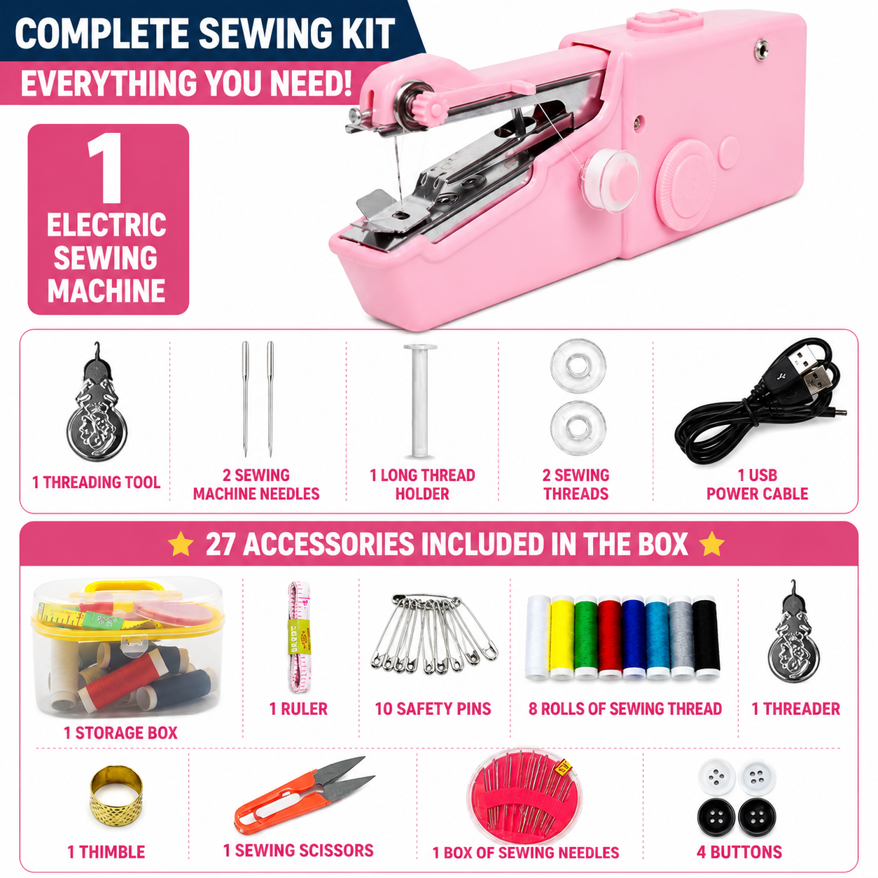 StitchPro™ Portable Sewing Machine