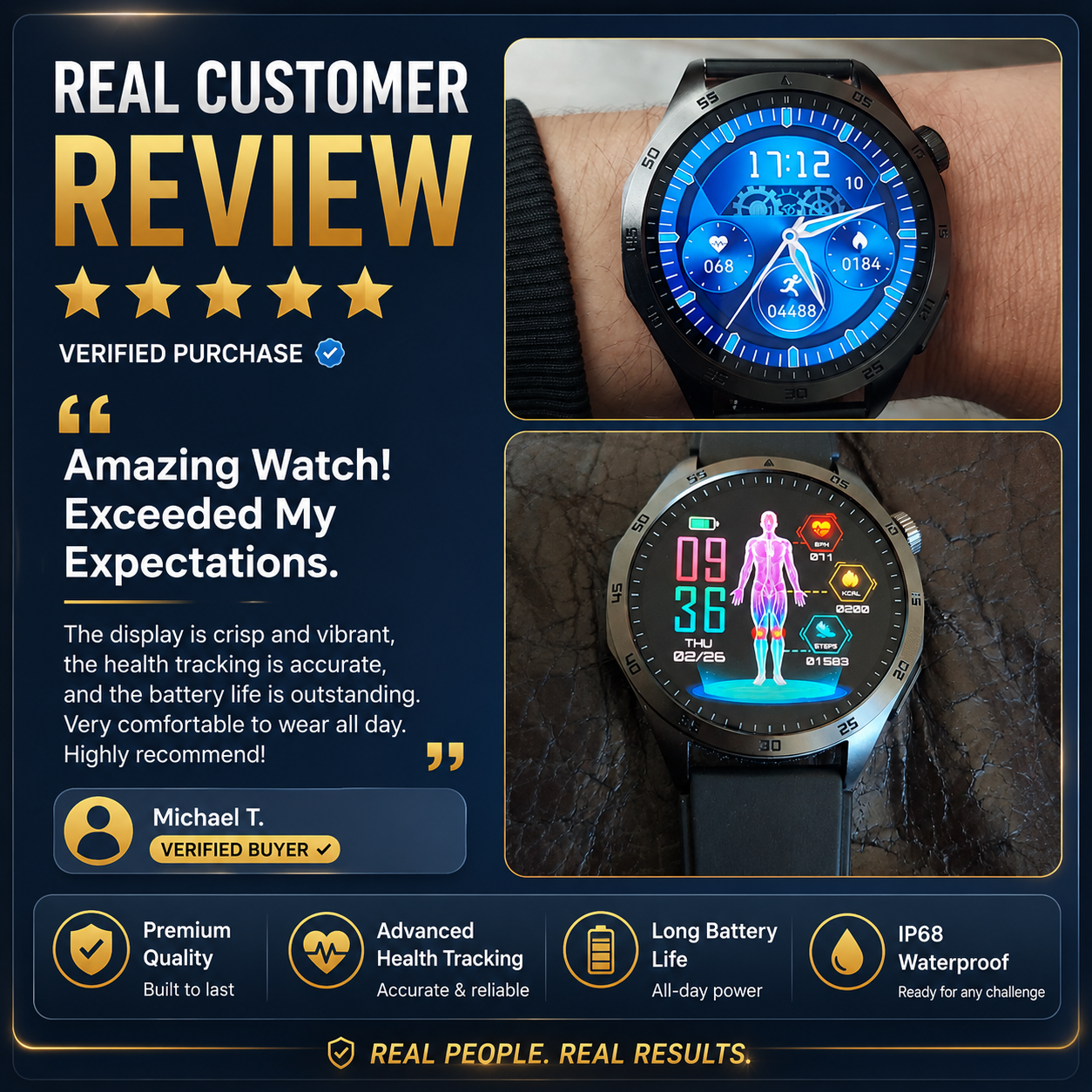 PulseGuard™ Pro AMOLED Smartwatch