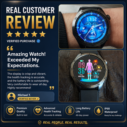 PulseGuard™ Pro AMOLED Smartwatch
