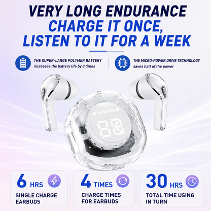 CyberPods™ Transparent LED Earbuds