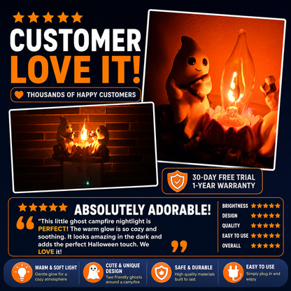Ghost Campfire™ – Cozy Halloween Night Light