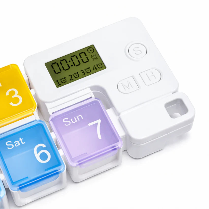 Luvianpros™ 7-Day Weekly Pill Box with Alarm Reminder