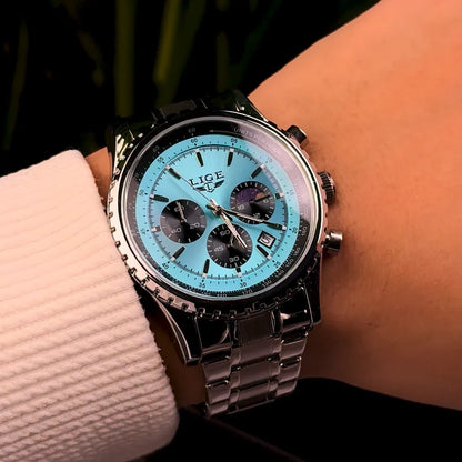LIGE™ Men's Quartz Chronograph Watch