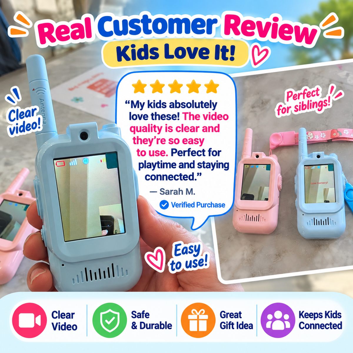 KidConnect™ – Video Walkie Talkie Set