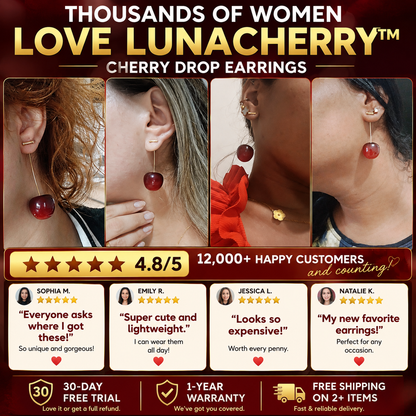 LunaCherry™ Cherry Drop Earrings – 1 Pair