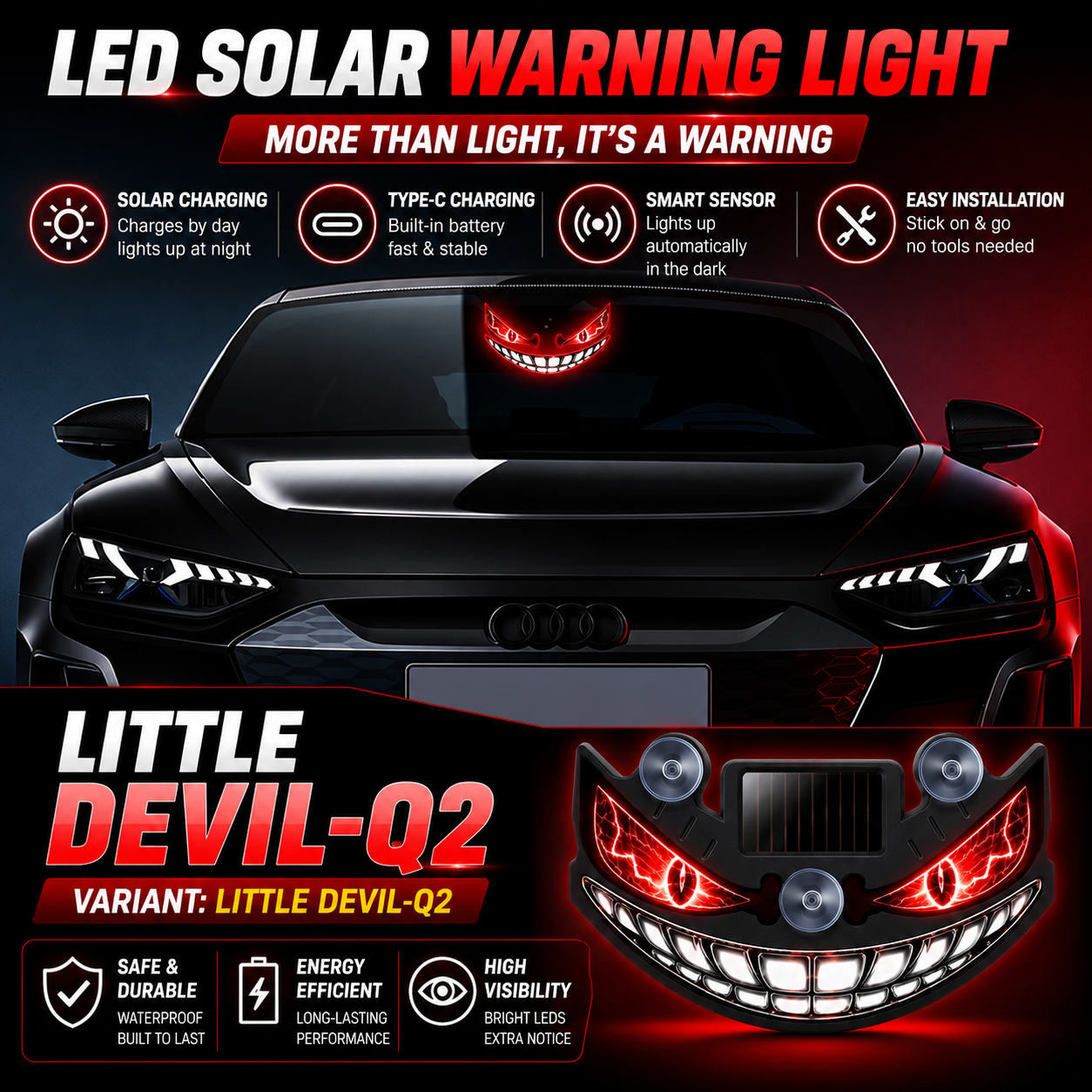 DevilGlow™ Solar LED Car Light